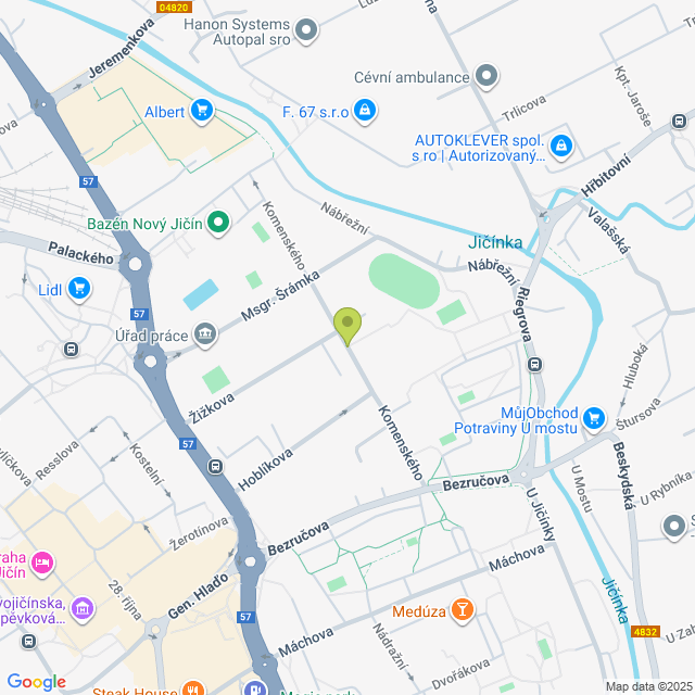 Obrázek mapy, kde se nachází škola